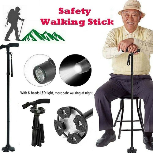Led folding walking - cane, for