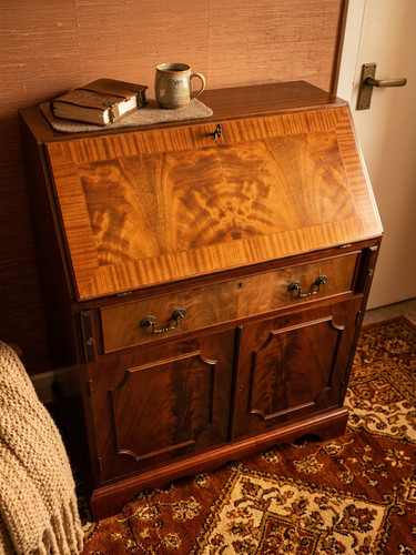 Vintage bureau writing desk - vintage,