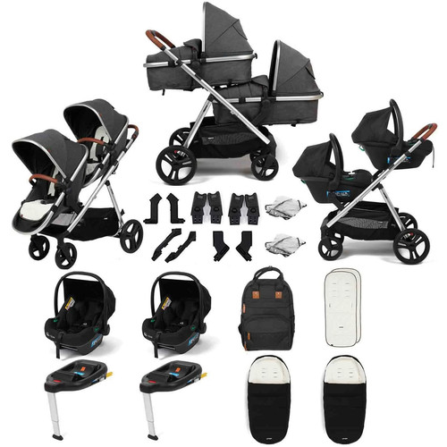 Double pushchair travel system - travel,