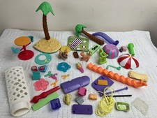 Polly Pocket Doll Playset Random Spares Parts Vintage palm trees , dogs, beach