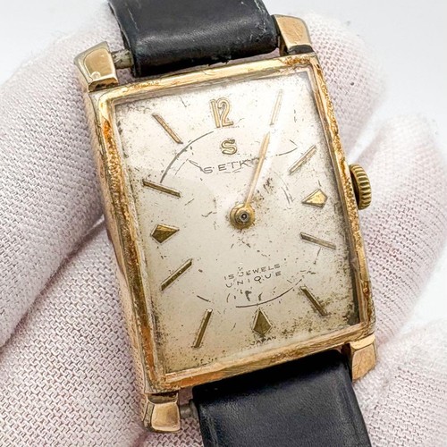 14k seiko watch unique - seiko, manual