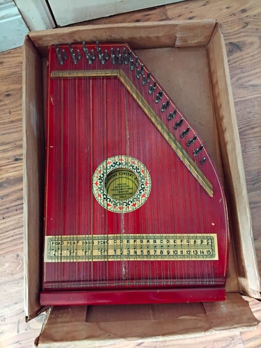 Red concert chord zither - concert,