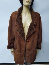 Vintage WALLACE SACKS Real Lambskin  Sheepskin Shearling coat Size 14