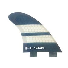 FCS - V2 Pro Core Tri-Quad 5 Fin Set - Blue/White - Medium - 1120-156-28-R