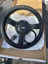 Reliant Scimitar Gte Quality Black 12 Inch  Leather Steering Wheel & Boss