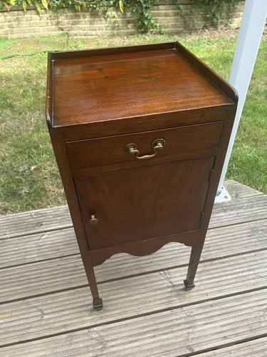 Edwardian mahogany bedside - edwardian,