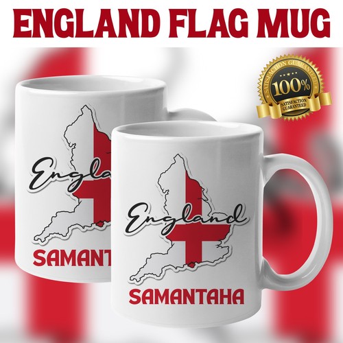 England map mug personalised - map,
