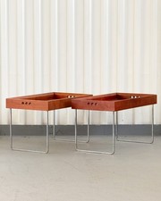 Solid Teak and Chrome Side