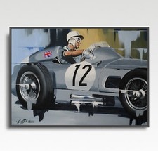 STIRLING MOSS F1 A3 print from painting by Greg Tillett poster Formula One F1