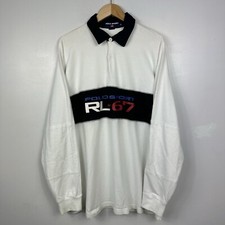 Polo Sport Ralph Lauren Rugby Shirt, RL-67 Rare Lo Life Vintage, Size Mens XL