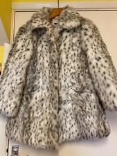 RIVER ISLAND FAUX FUR SNOW LEOPARD WINTER COAT