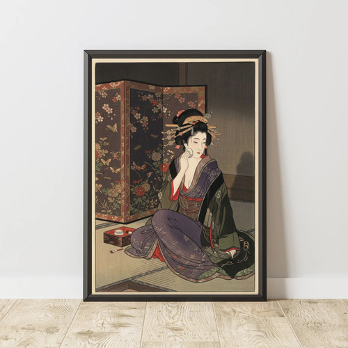 Japanese geisha art print - art, a4