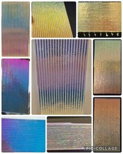 Dichroic Fusing Glass CoE90 on clear: Reed RB2 5x10cm 28g LG18