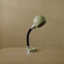 Vintage Italian Targetti Sankey Elbow Gooseneck Desk Lamp Space Age MCM 70s