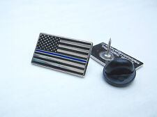 THIN BLUE LINE US STATES POLICE OFFICER MOURNING BAND PIN BADGE FALLEN COPS