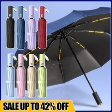 Men & Women 24 Rods Stormproof Automatic Strong Folding Windproof Umbrella UK