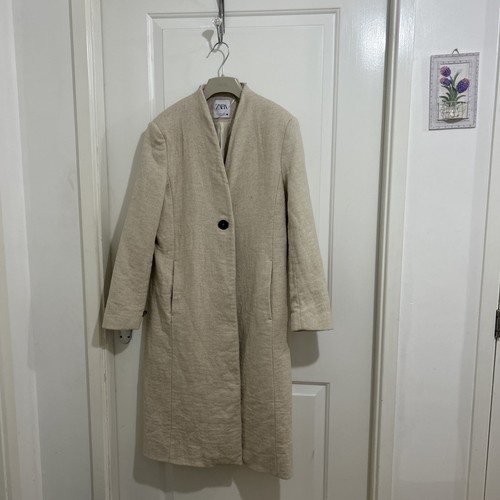 Zara white beige tweed like - zara,