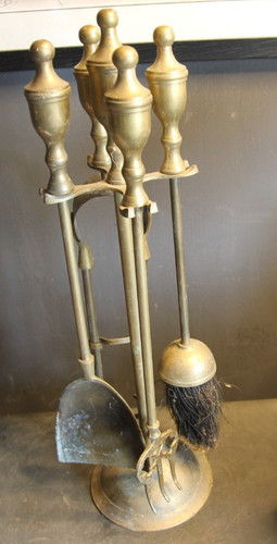 Vintage brass fireside - vintage,