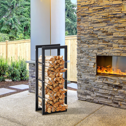 Metal firewood log holder - metal, home