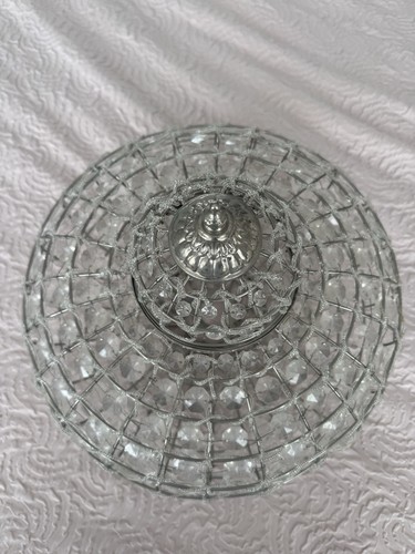 Silver crystal flush ceiling - flush,