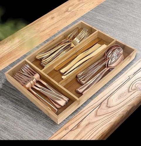 Wooden bamboo cutlery - bamboo,