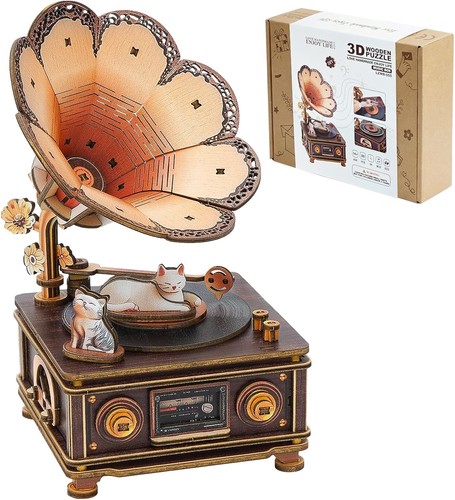 Wooden puzzle mechanical - 3d,