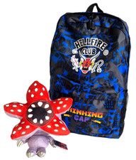 Stranger Things Backpack And Demogorgon Soft Toy Plush Set Hellfire Club