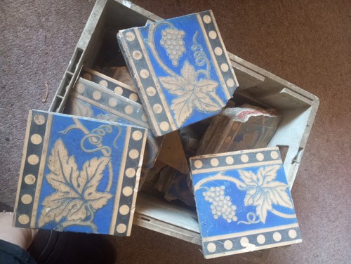 Box minton encaustic - , 5¾"