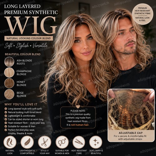 Long layered blonde - 🇬🇧,