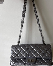 CHANEL Silver Quilted Chain