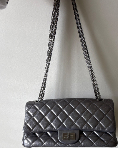 Chanel silver quilted chain - silver,