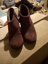 New Womens Brown Suede Zip Up