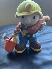 Bob The Builder Soft Toy 7” ‘Bob At Work’ With Bucket And Wood - HIT 2001