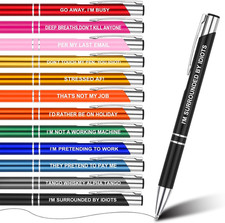 12Pcs Funny Cheeky Slogan Pens