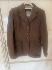 Vintage Caldene Brown Herringbone Tweed Showing Jacket 36” Women’s