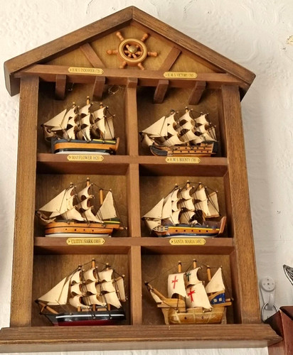 Wooden wall display case - wooden,