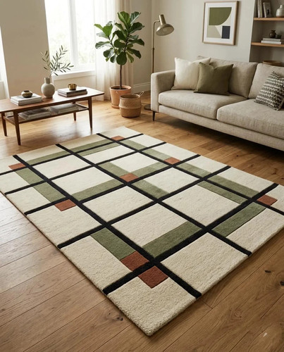 Modern geometric hand tufted - modern,