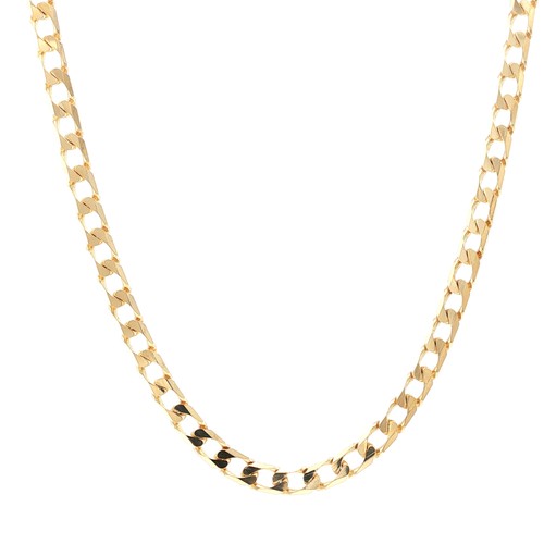 9carat yellow gold curb - 18.5",