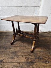 Small antique oak side table - small,