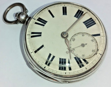 1872 Corrall CONGLETON Antique Silver English fusee lever pocket watch 150grams