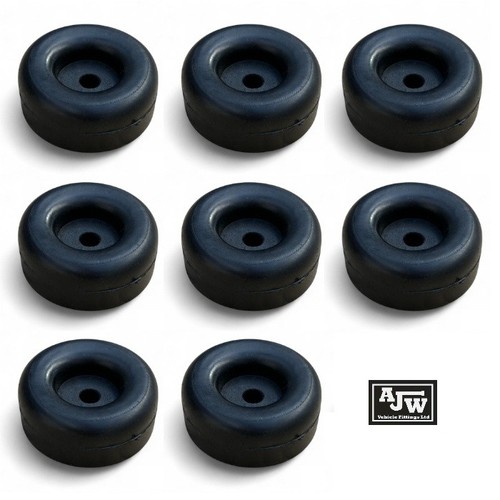 Rubber buffer round - rubber,