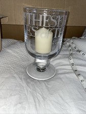 Emma Bridgewater Black Toast Small Glass Storm Lantern Candle Holder New Boxed