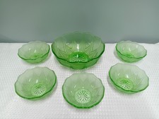 Vintage Art Deco Green Glass