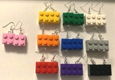 Novelty Lego brick earrings