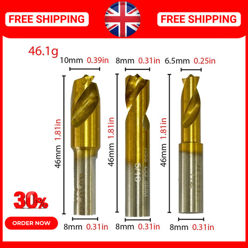 3pcs hss cobalt spot weld - hss,