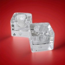 Orrefors Swedish Glass Crystal Firefly Artichoke Tea Light Votive Candle Holder