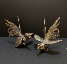 Pair Vintage Brass Tone Metal