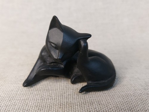 Vintage small black cat - small,