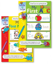 Kids Learning Books Book ABC Numbers Writing Maths Wipe Clean Pages Fast Ship