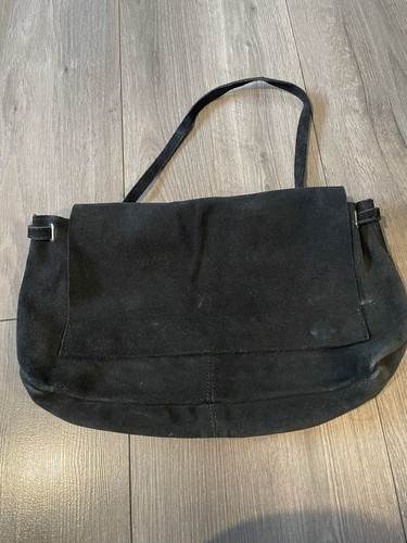 Mango black genuine - genuine, suede